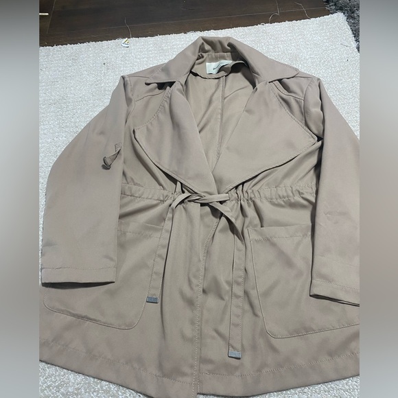 Stradivarius Olive Trench Coat Size S - Picture 16 of 16